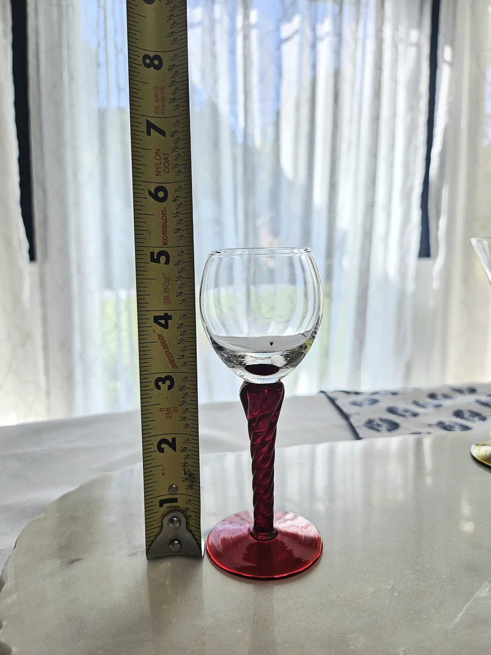 VTG The Bombay Company Colorful Twisted Spiral Stem Cordial Glasses Set of 5